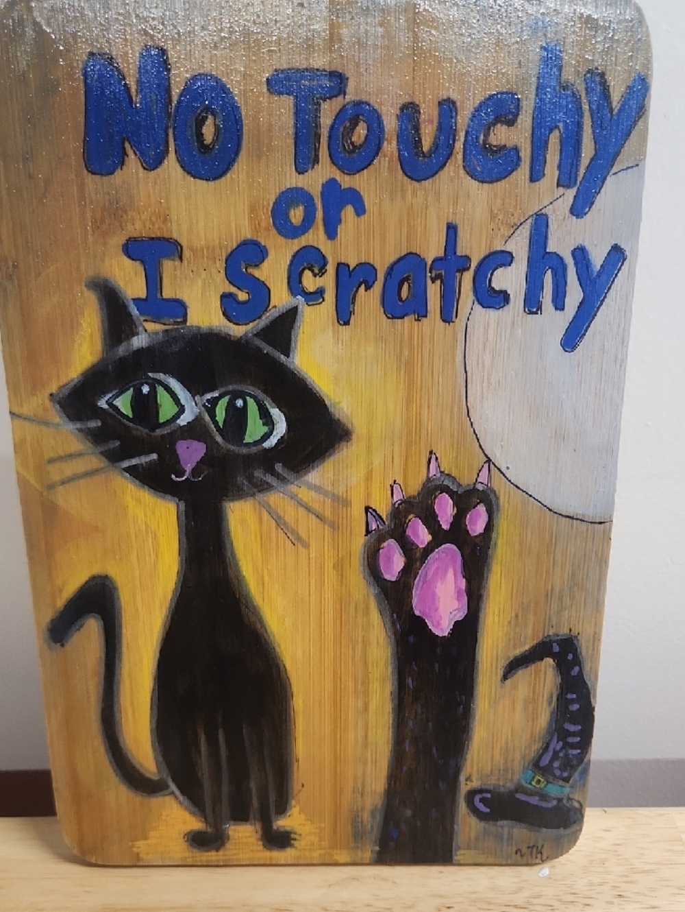 Black Cat Custom Order 10x7 Inch - Picture 2 of 5